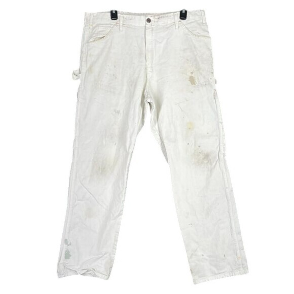 Dickies‎ Work Pants Men 38x32 Utility Carpenter Pocket Straight Paint Splatter